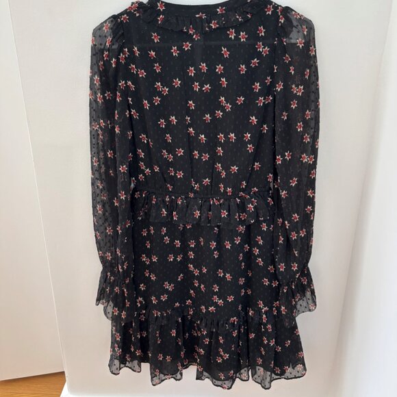 &Other Stories Paris Atelier - dainty floral black midi dress - Picture 2 of 3